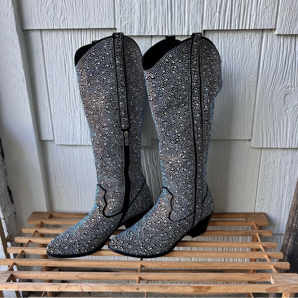 Multicolor beaded festival boots